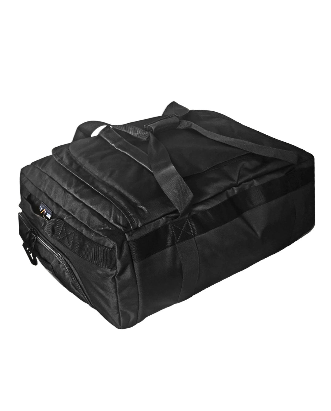 black heavy duty rolling duffel back